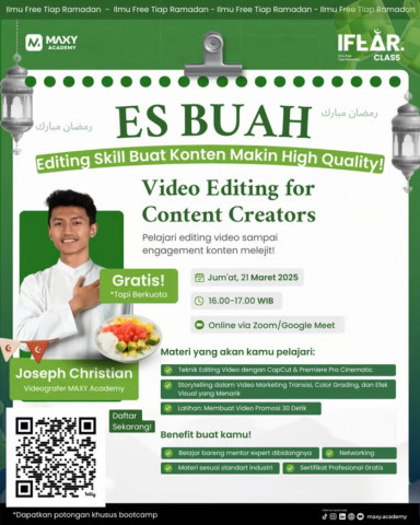 MAXY Academy Dorong Kreator Konten Kuasai Editing Video Lewat Workshop Interaktif Gratis