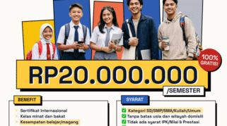 Beasiswa Gerak Tumbuh 2026 Resmi Dibuka: Rp20.000.000/Semester untuk Semua Jenjang Pendidikan Tanpa Syarat IPK