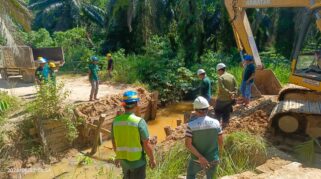 PT WKP Perbaiki Akses Jalan dan Jembatan Penghubung Waru–Bangun Mulya