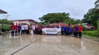 Ratusan Siswa SMKN 4 PPU Ikuti Simulasi Penanganan Kebakaran