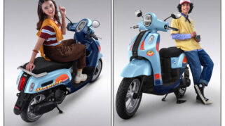 Fazzio Sunset Blue Hybrid x Alkateri, Motor Limited Edition Buat Nyempurnain Look Retro-Future Lo