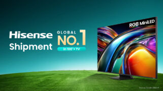 Nomor 1 Dunia Kategori TV 100 Inci ke Atas, Hisense Pimpin Pasar Global TV Layar Besar pada Semester Satu 2026