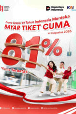 KAI Bandara Hadirkan Promo “Bayar Tiket Cuma 81%” Sambut HUT ke-81 RI